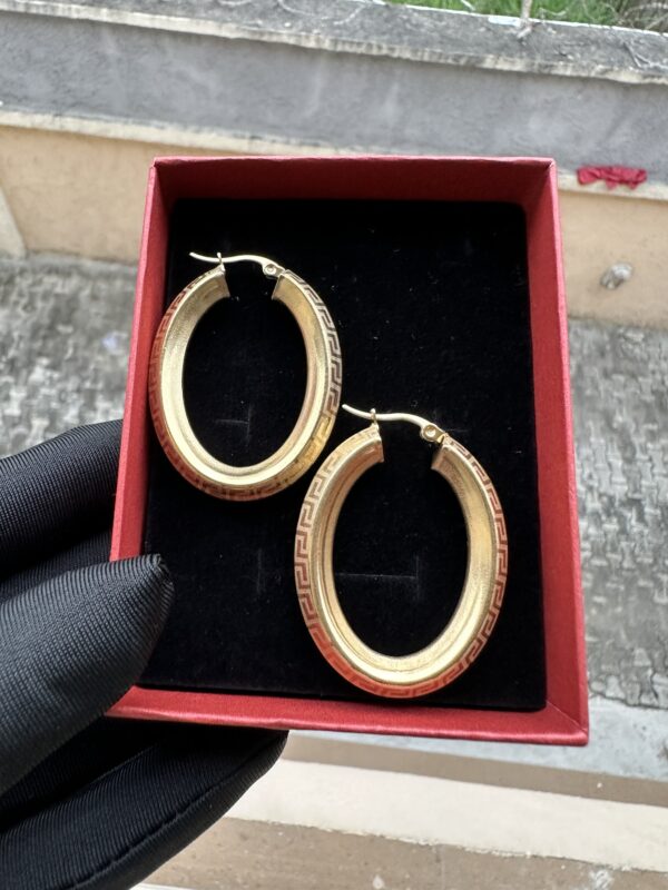 18k Italian Gold Plated Earring - Image 2