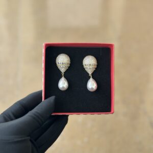 FZE015 - Zirconia Pearl Earring