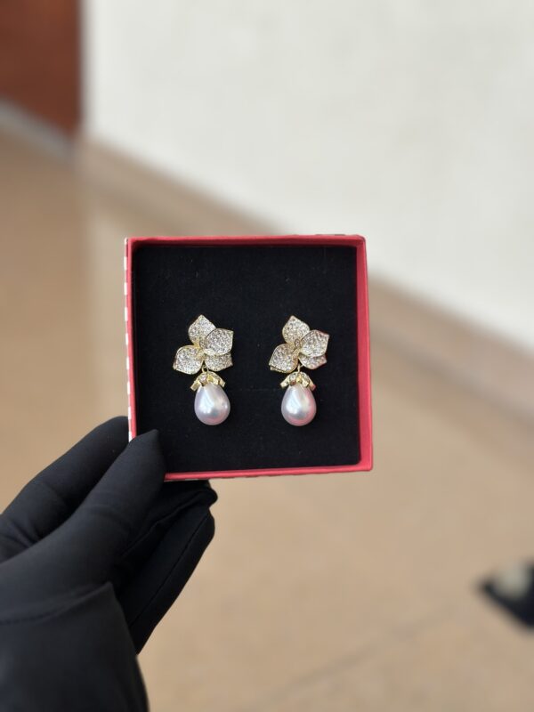 FZE050 Zirconia Pearl Earring