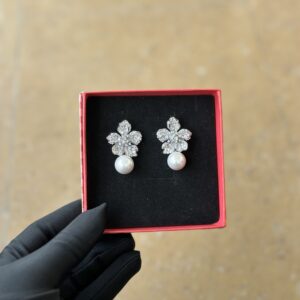 JZE038 - Zirconia Pearl Earring
