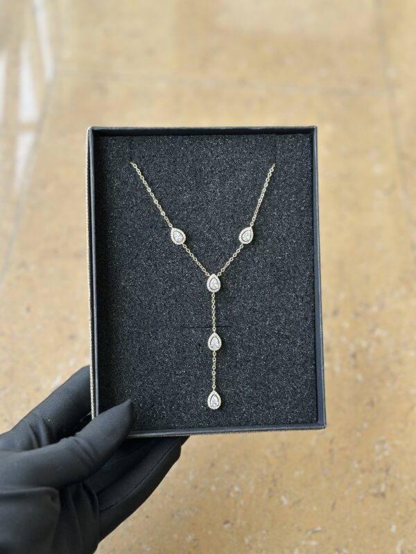 JZN001 - Zirconia Gold Necklace - Image 3